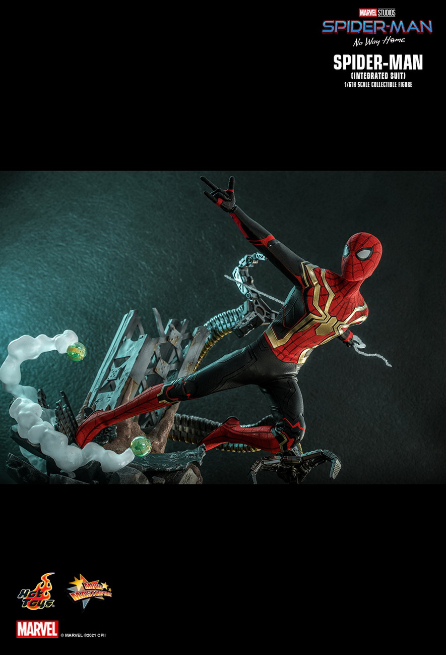 NEW PRODUCT: HOT TOYS: SPIDER-MAN: NO WAY HOME SPIDER-MAN (INTEGRATED SUIT) (Standard & Deluxe) 1/6TH SCALE COLLECTIBLE FIGURE 8450