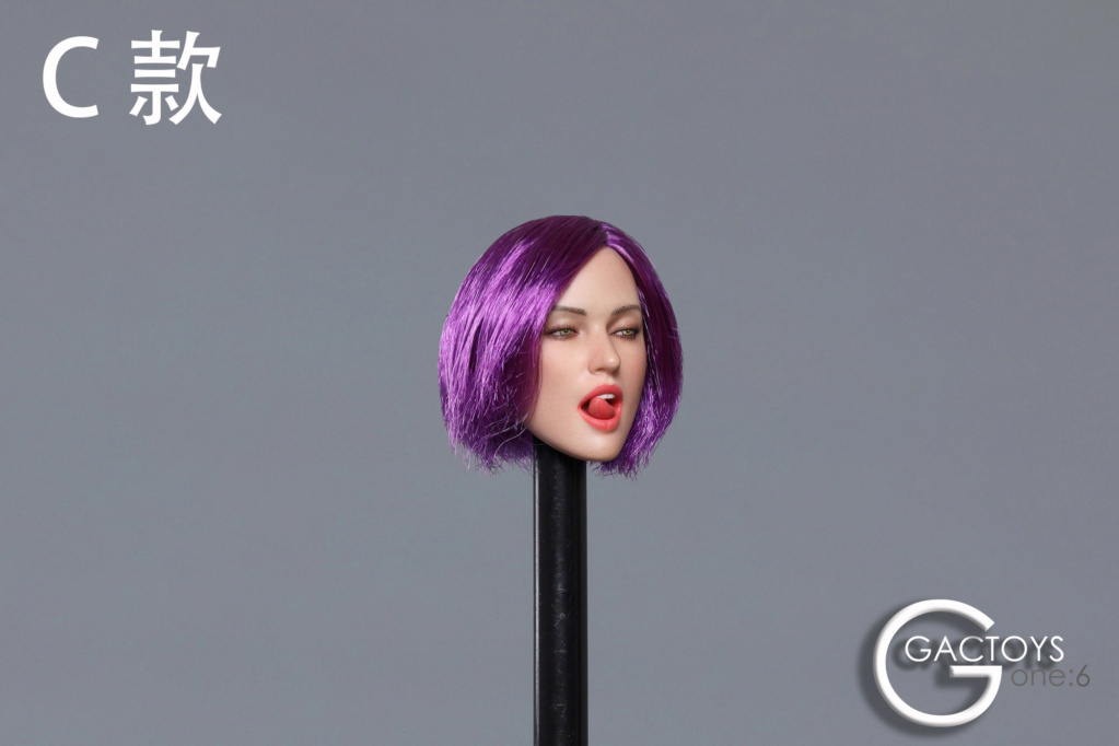 GACToys - NEW PRODUCT: GACTOYS new product: 1 / 6 European and American expression female head carving second bomb [GC021] [A, B, C, D, E. 5 models] 883