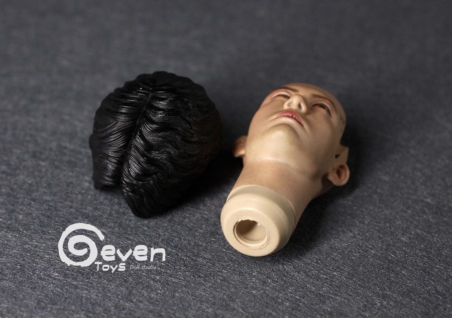 Asian - NEW PRODUCT: Seven Toys Doll Studio: 1/6 Fboys Asian male head sculpture, eye-moving three models 9ff4ad10