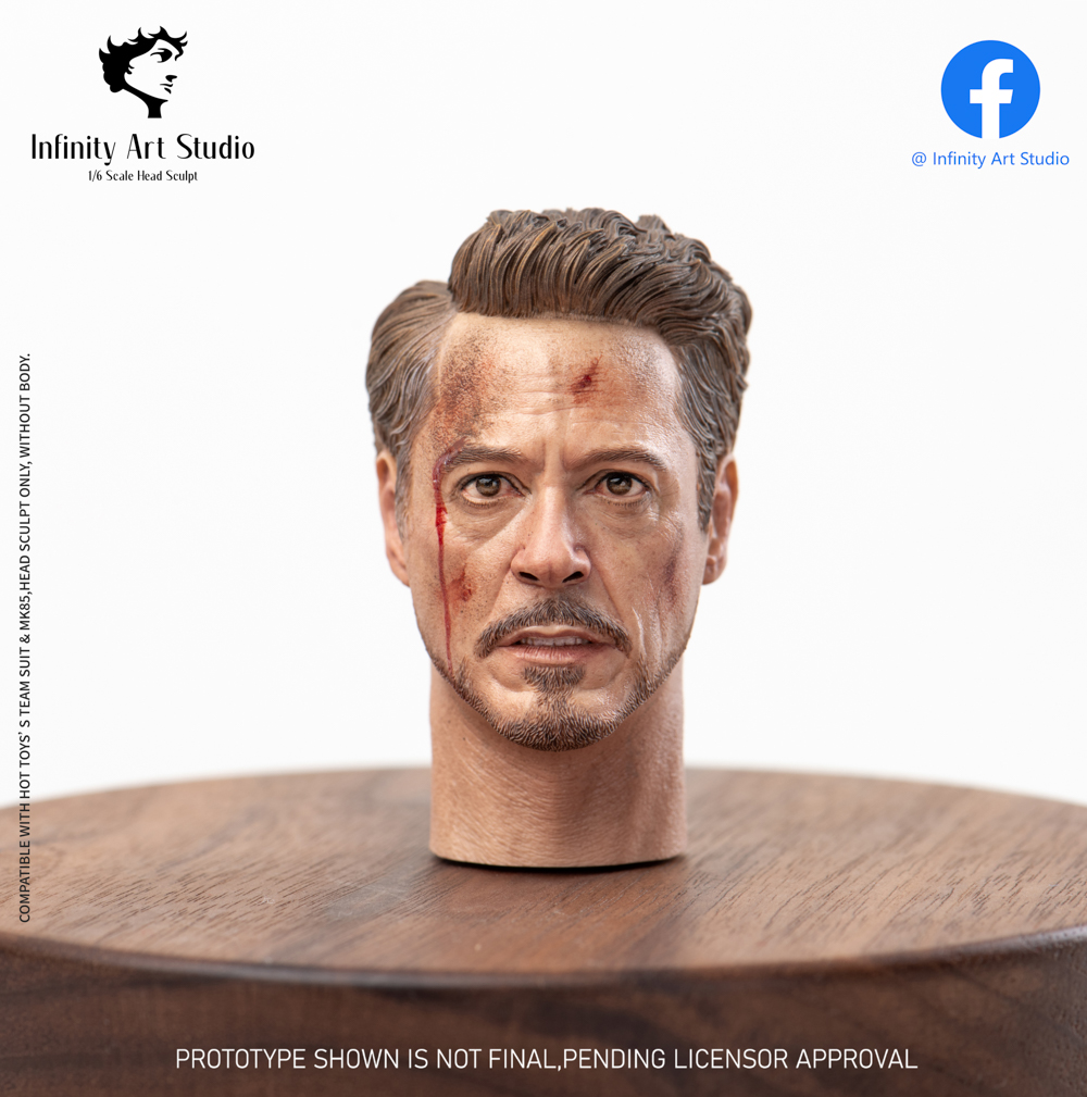 TonyStark - NEW PRODUCT: IAS: 1/6 Stark Normal/Battle Damaged Head Sculpture HS01-A/B  Afb80310