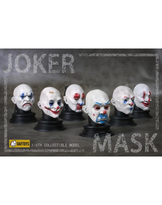 setof6 - NEW PRODUCT: Daftoys: F025 1/6 Scale Set of 6 Joker Masks with base D021f510