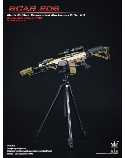 DMRKit - NEW PRODUCT: Easy&Simple: 06025 1/6 Scale SCAR 20S Multi Caliber DMR Kit E2-52810