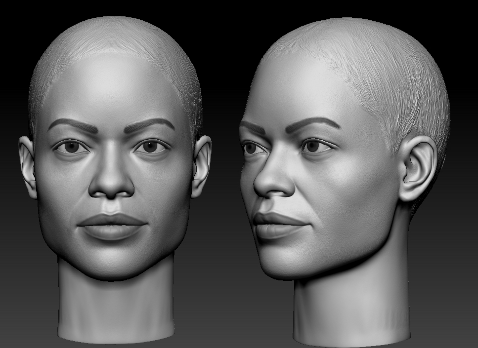 INTEREST: Black Female head sculpt N0610