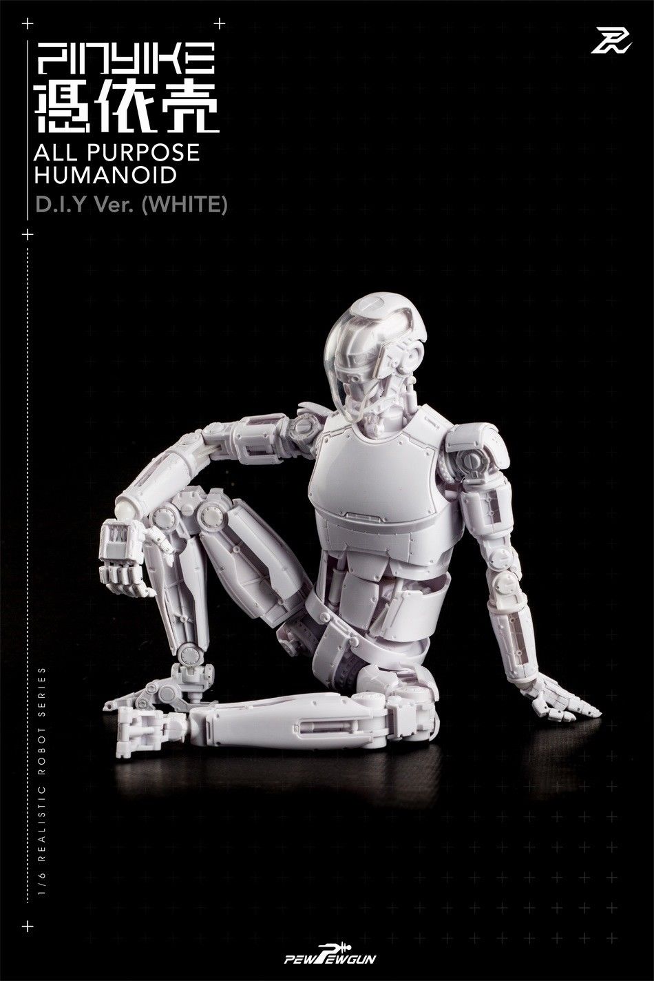 Android - NEW PRODUCT: Pew Pew Gun All Purpose Humanoid 1/6 Scale Realistic Robot Body DIY Black & White S-l16025