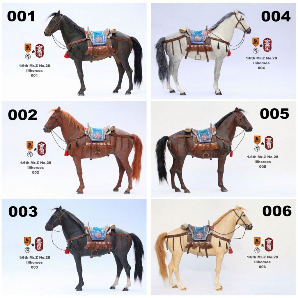 Horse - NEW PRODUCT: Mr.Z 1/6th MRZ028 lli horses Simulation Animal Model Full Set 6 Colors Available S-l16047