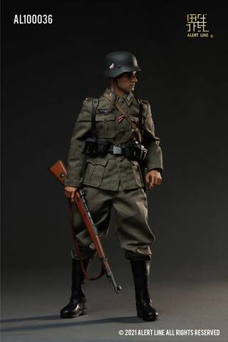 Alert Line German officers sheepskin style jacket 1/6th scale toy accessory 
