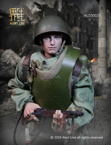 échelle 1//6 Alerte ligne Figure Armée rouge combat engineer-Vert Camouflage Uniforme #1