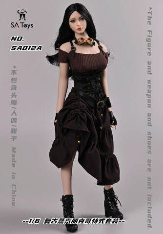 AP-ATX012B] ACPLAY 1:6 Cowgirl Female Clothing Set in Black - EKIA