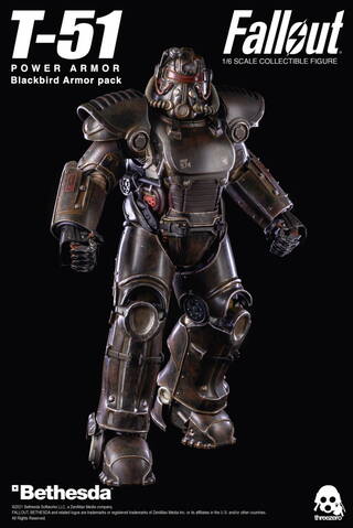 New Product Threezero Bethesda 1 6 Fallout T 51 Blackbird Power Armor Action Figure