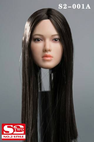 NEW PRODUCT: S2-Studio: 1/6 Asian beauty head hair transplant female head  without six body body