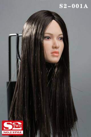 NEW PRODUCT: S2-Studio: 1/6 Asian beauty head hair transplant female head  without six body body