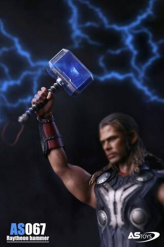 NEW PRODUCT: ASToys: 1/6 Thor's Hammer-Illuminated Edition-Die Casting  Alloy Edition-Rock Platform