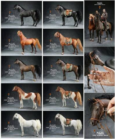 Details about   1/6 Animal Figure Figurine Animal Statue MRZ051-1 Arabian Horses Resin Scene Pro 