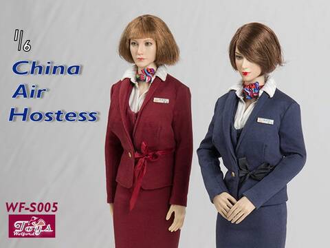 Details about   Wolford Toys WF-S005A 1/6 China Air Hostess Clothing Set Model Toys Rose Red 