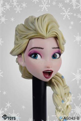 1/6 Elsa Princess Female Head Frozen AS043 A  For 12" TBLeague Hot Toys PHICEN 