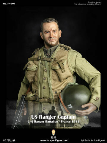 1/6 Scale US Ranger Captain Miller Facepool Action Figures Shovel w/ Cover