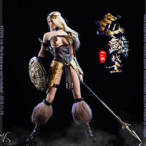 VSTOYS 18XG32B 1/6 Dragon Scale Female Warrior Armband Armor For 12" Figure Body 
