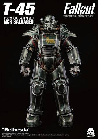 New Product Threezero 1 6 Scale Fallout T 45 Ncr Salvaged Power Armor