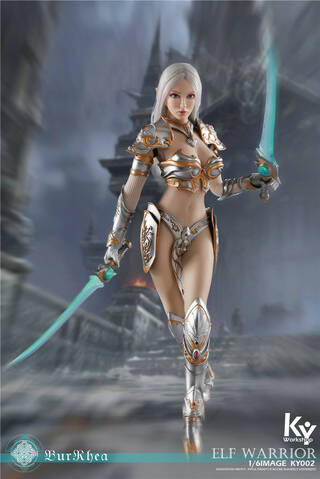 KYStudio KY001 1/6 Female Elf Warrior Burryna 12" Figure Luminescent Sword Model 