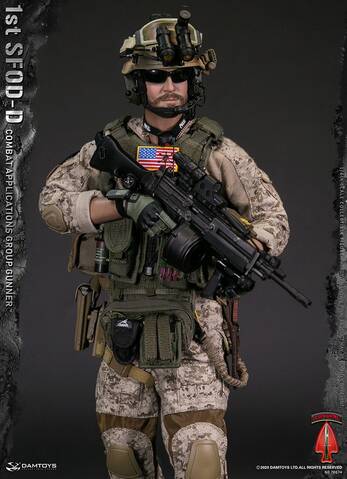 DAM 1/6 1st SFOD-D Combat Applications Group GUNNER Male Soldier Head Sculpt Toy 