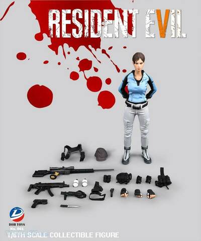 Hot Heart FD009C 1/6 Resident Evil Jill Valentine 2.0 Female Figure W/ 2  Heads