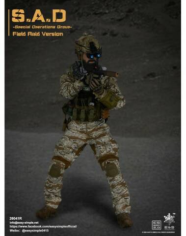 EASY&SIMPLE ES 26041R 1/6 S.A.D Special Operation Group Field Raid Map Model 