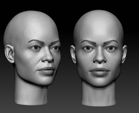 INTEREST: Black Female head sculpt