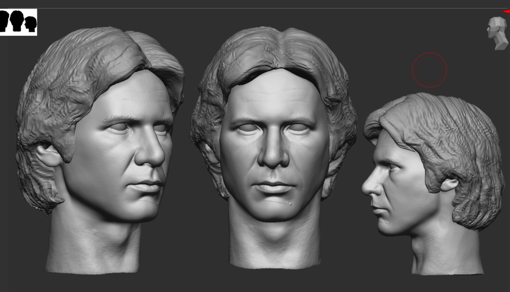 Interest: Han Solo (Star Wars - A New Hope) Unpainted head sculpt Wip110