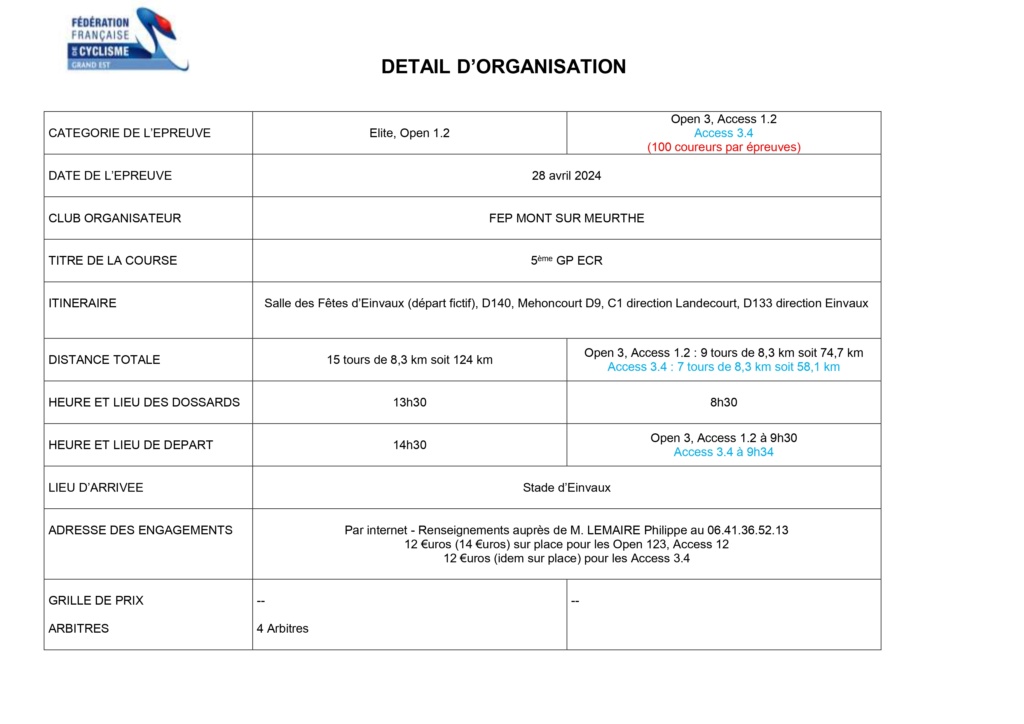 EINVAUX Di 28-04-2024 INFOS Fep-mo10