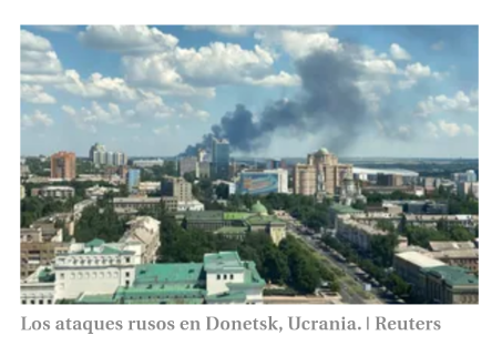 Rusia bombardea Donetsk en Ucrania luego de capturar estratégica región de Lugansk Scree141