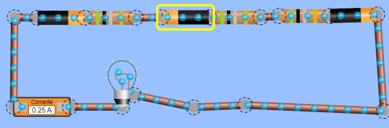 corrente no circuito 110