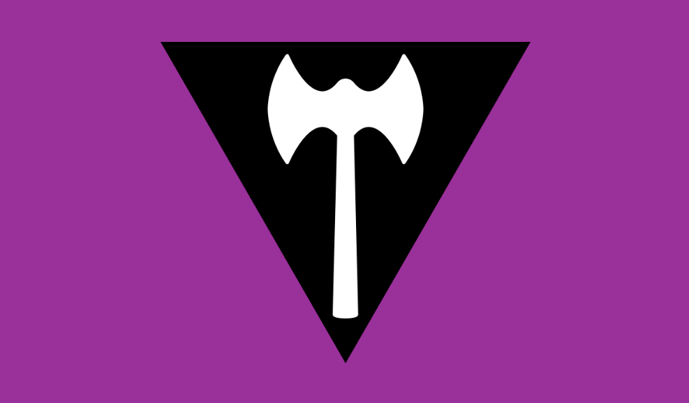 Le drapeau lesbien labrys Drapea10