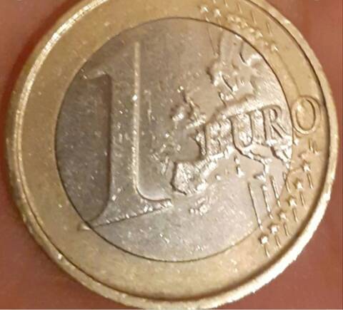 Moneda de 1 euro de España sin las Islas Canarias y varias cosas mas