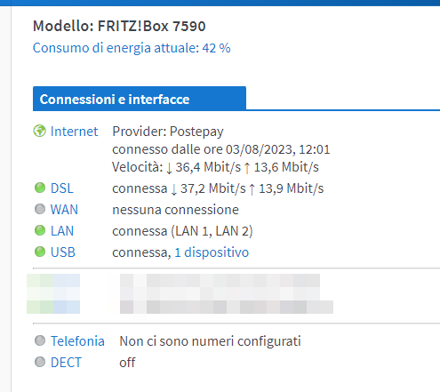 FRITZ!Box 7590, PosteCasa Ultraveloce e failover su chiavetta LTE 20230812