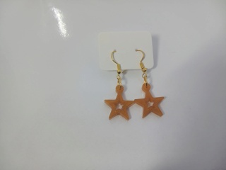 Petites boucles d'oreilles en résine orange 20240678