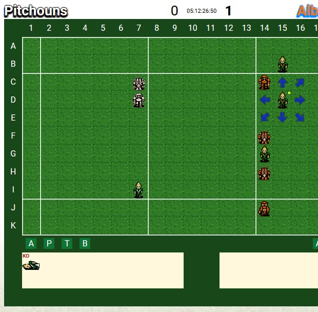 Test 2 : Pitchounes vs Albion Galactics Lineup10