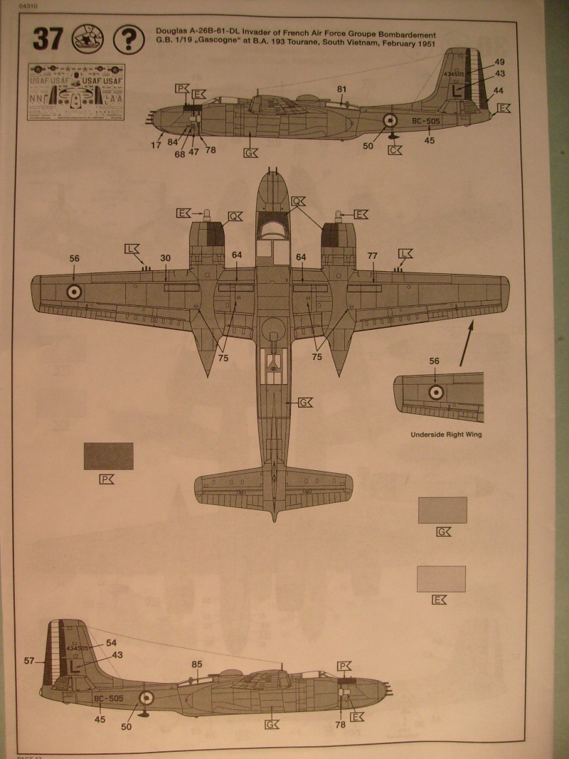 Multi-présentations ITALERI DOUGLAS A 26 C / K INVADER 1/72ème Réf 1259 & 1249 et REVELL DOUGLAS A 26B INVADER 1/72ème Réf 04310 S7300100