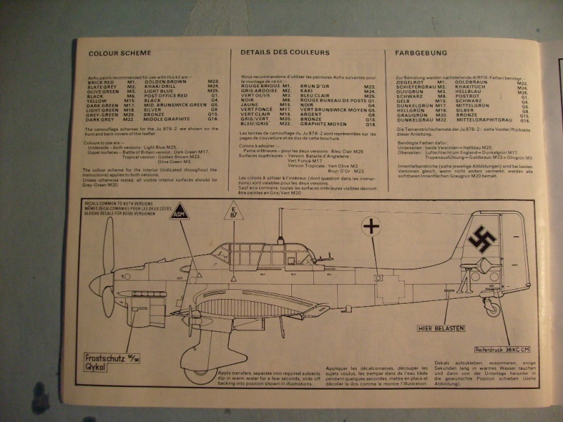 [AIRFIX] MESSERSCHMITT Bf 109 E & JUNKERS Ju 87 B STUKA 1/24ème Réf 02048 & 18002 S7308855
