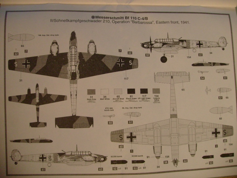 [AIRFIX] MESSERSCHMITT Bf 110 C-2/C-4 1/72ème Réf A03080 S7309856
