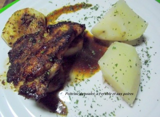 Poitrine de poulet à l'érable et aux poires Poitri11