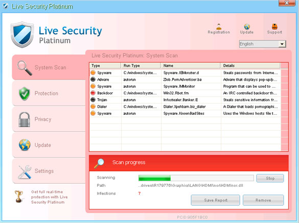 Se débarrasser de Security Live Premium (ou Platinum) Live-s10