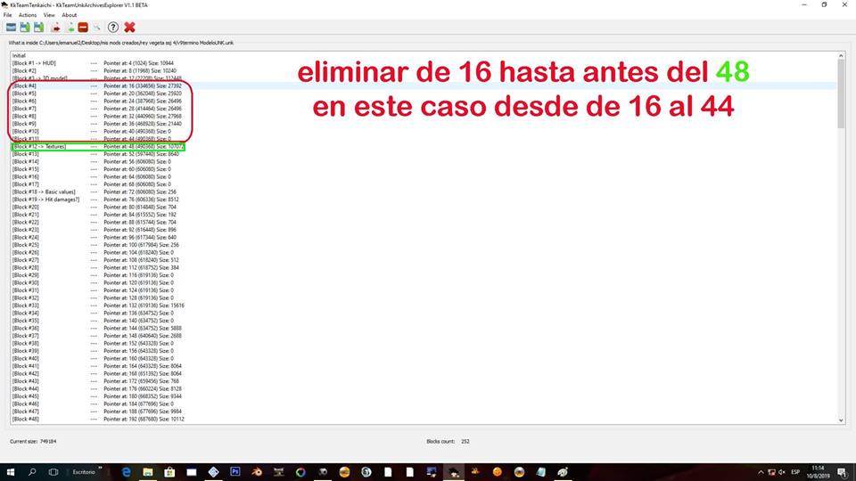 Eliminar Caras Extras 210