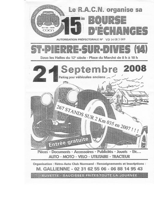 Bourse Rétro Auto Club Normand à Saint-Pierre-sur-Dives Bourse10
