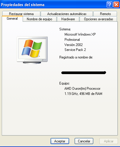 Caules son las Caracteristicas Tecnicas de tu PC? Pc111