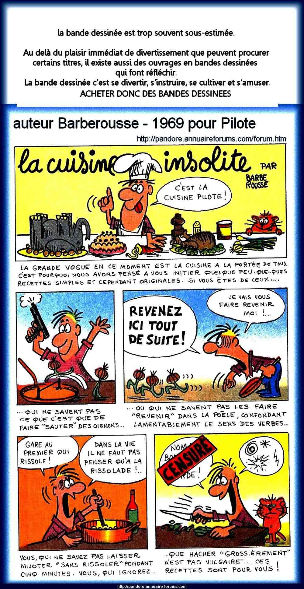LA CUISINE INSOLITE -  LES OIGNONS PAR BARBEROUSSE - 1969 JOURNAL PILOTE 026