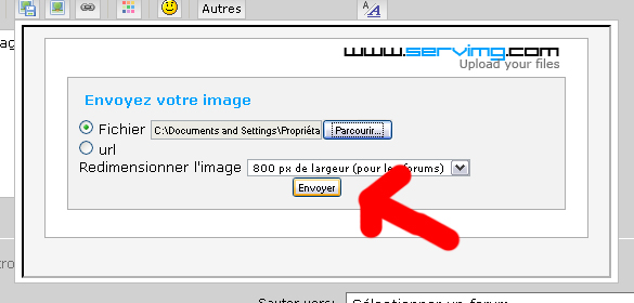 Comment met-on une photo sur le forum? Clicsu10