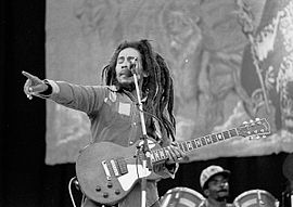 Robert Nesta "Bob" Marley, OM (6 February 1945 – 11 May 1981) was a Jamaican singer-songwriter and musician 270px-10