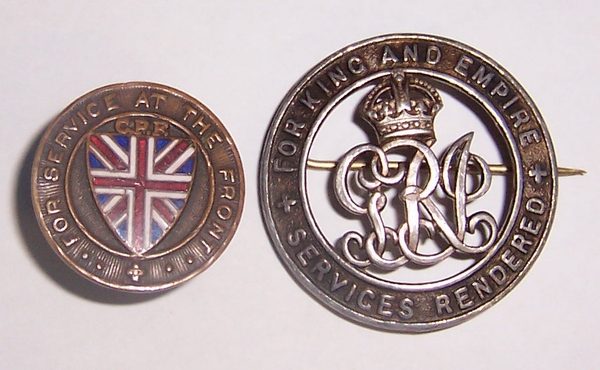 WW1 "CPF" Class A and a Class B Badge 100_6410