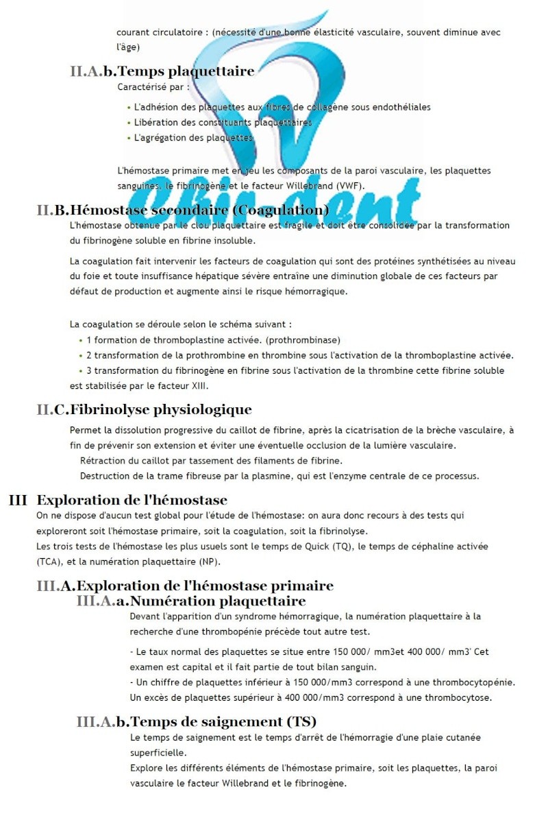 2 - Exploration de l'hémostase en pratique dentaire [5 eme] 211