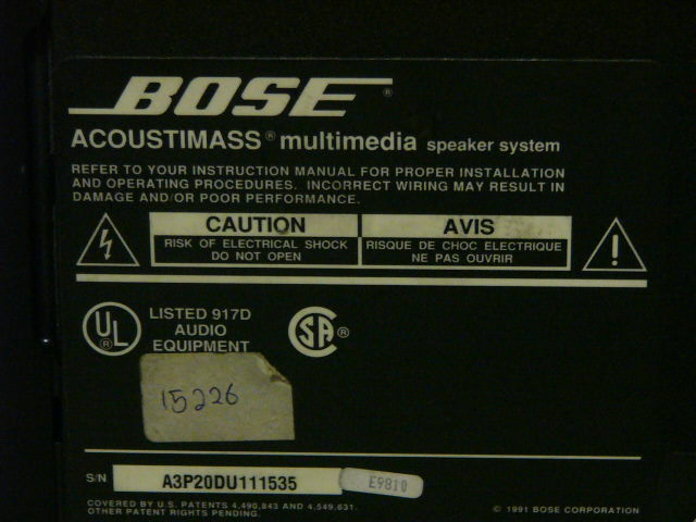Bose Lifestyle 5 Music Center  & Acoustimass(used)-sold P1050221